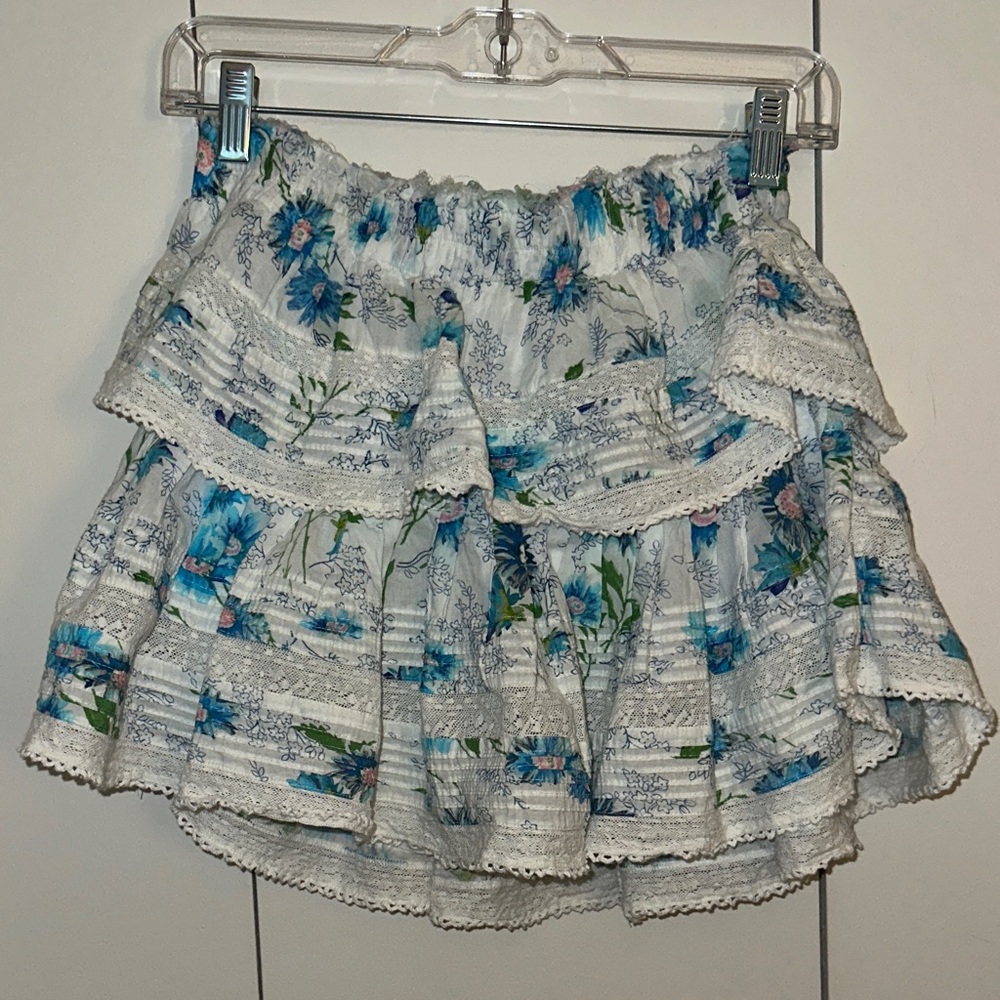 LoveShackFancy Ruffled Layered Mini Skirt XS - Picture 2 of 4